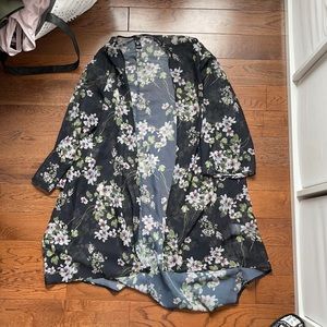 Floral cardigan sheer